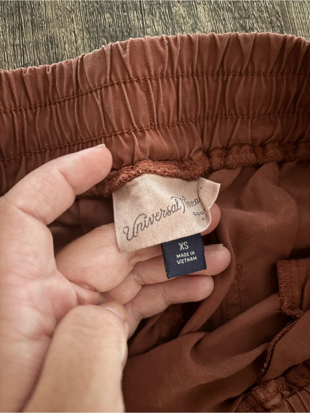 Universal Thread Rust Drawstring Linen-Blend Athletic Shorts - Picture 3 of 4